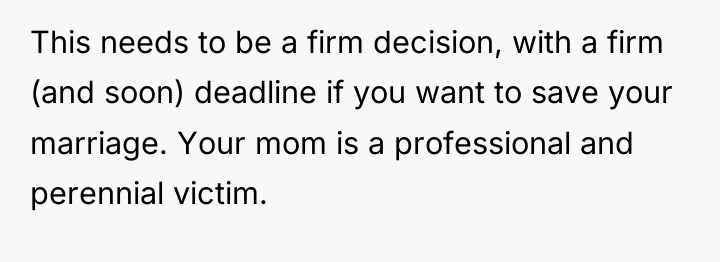 This needs to be a firm decision, with a firm...
