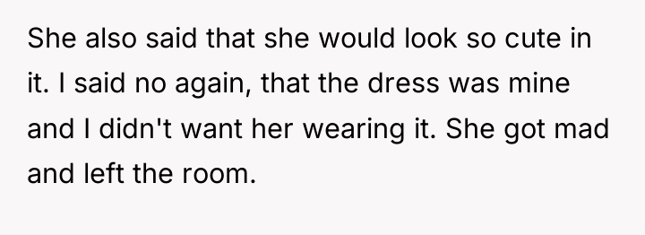 She also said that she would look so cute in...