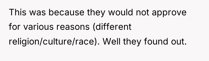 This was because they would not approve for various reasons...