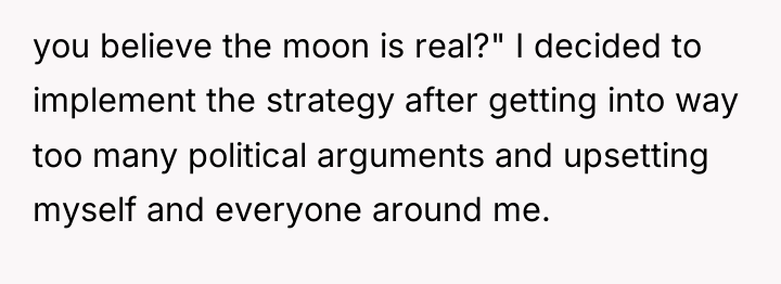 you believe the moon is real?" I decided to implement...
