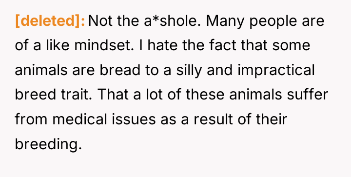 [deleted] Not the a*shole. Many people are of a like...