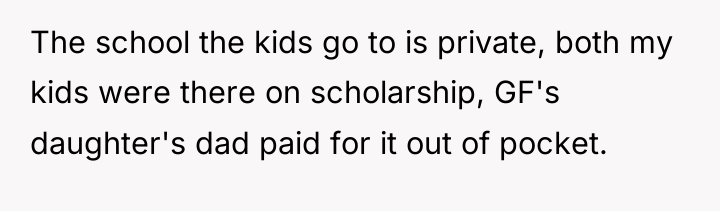 The school the kids go to is private, both my...