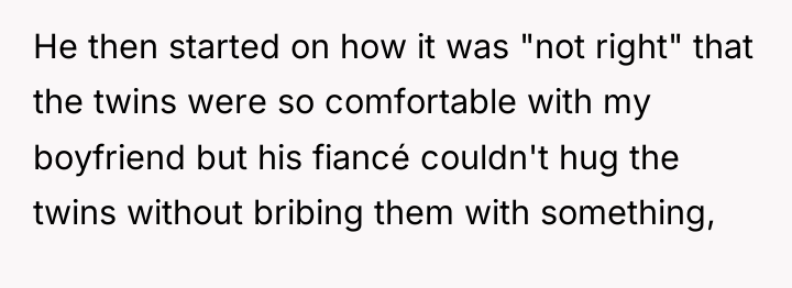 He then started on how it was "not right" that...