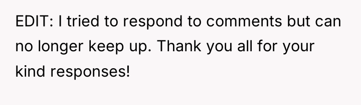 EDIT: I tried to respond to comments but can no...
