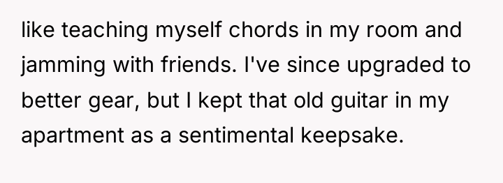 like teaching myself chords in my room and jamming with...