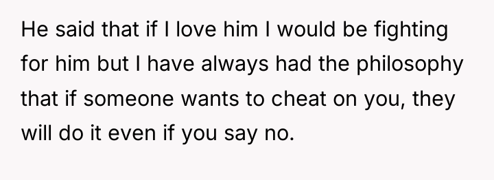 He said that if I love him I would be...