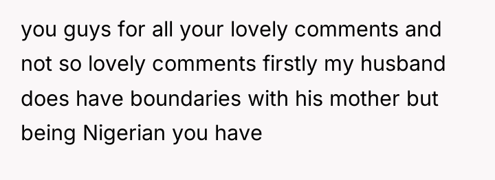 you guys for all your lovely comments and not so...