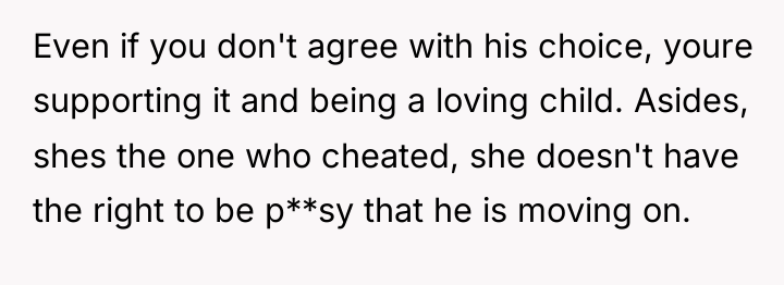 Even if you don't agree with his choice, youre supporting...