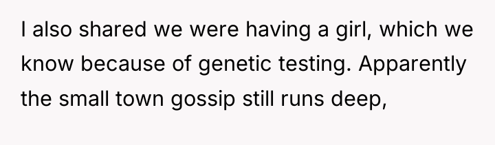 I also shared we were having a girl, which we...