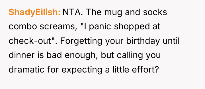 ShadyEilish NTA. The mug and socks combo screams, "I panic...