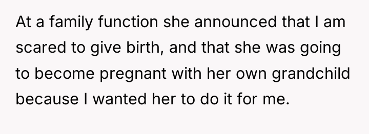At a family function she announced that I am scared...