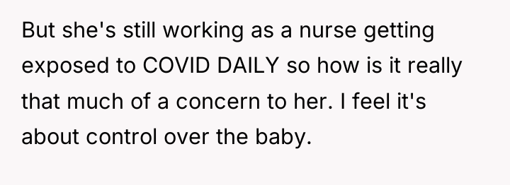 But she's still working as a nurse getting exposed to...