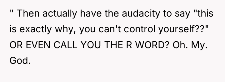 " Then actually have the audacity to say "this is...