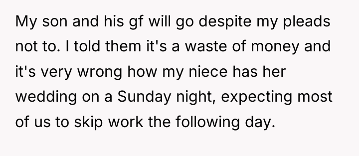 My son and his gf will go despite my pleads...