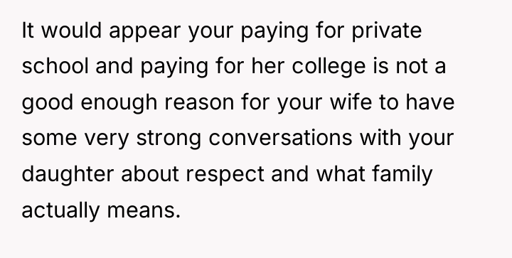 It would appear your paying for private school and paying...