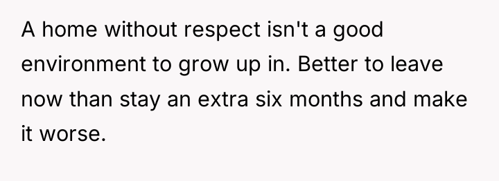 A home without respect isn't a good environment to grow...