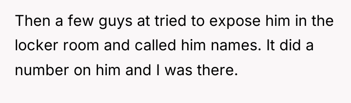 Then a few guys at tried to expose him in...