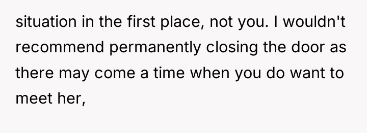 situation in the first place, not you. I wouldn't recommend...