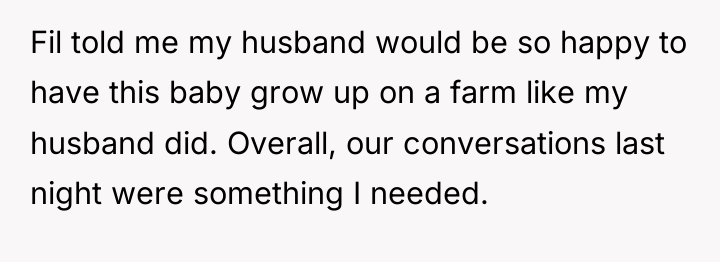 Fil told me my husband would be so happy to...