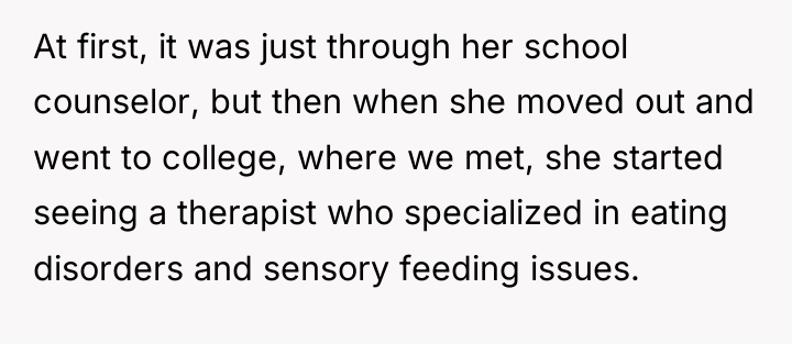 At first, it was just through her school counselor, but...
