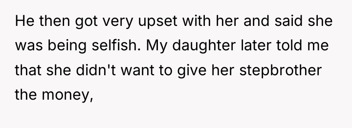 He then got very upset with her and said she...