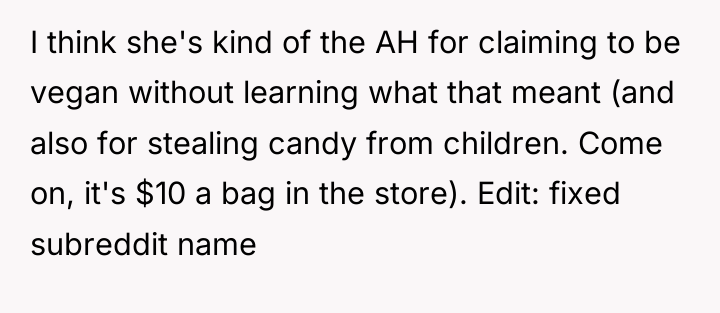 I think she's kind of the AH for claiming to...