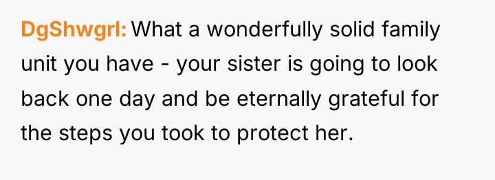 DgShwgrl What a wonderfully solid family unit you have -...