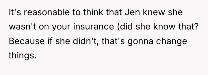 It's reasonable to think that Jen knew she wasn't on...