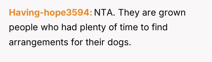 Having-hope3594 NTA. They are grown people who had plenty of...