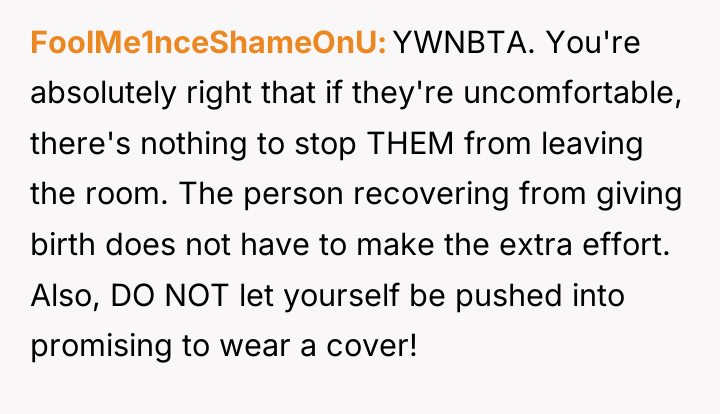 FoolMe1nceShameOnU YWNBTA. You're absolutely right that if they're uncomfortable, there's...