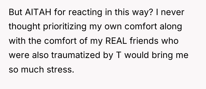 But AITAH for reacting in this way? I never thought...