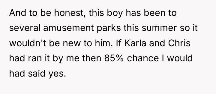 And to be honest, this boy has been to several...
