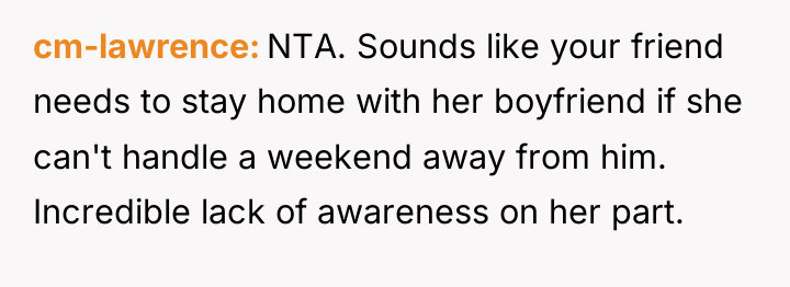 cm-lawrence NTA. Sounds like your friend needs to stay home...