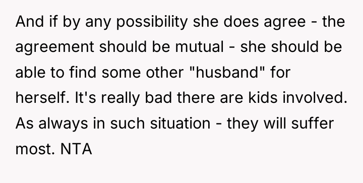 And if by any possibility she does agree - the...