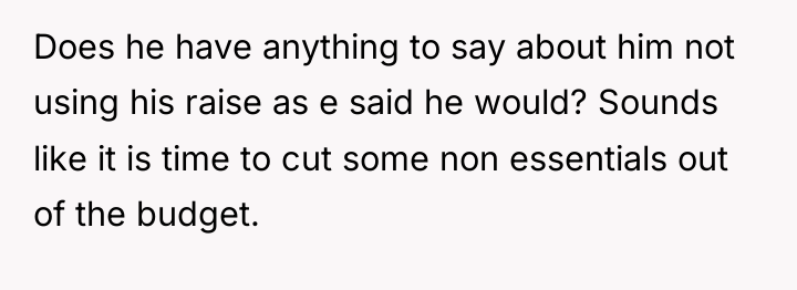 Does he have anything to say about him not using...