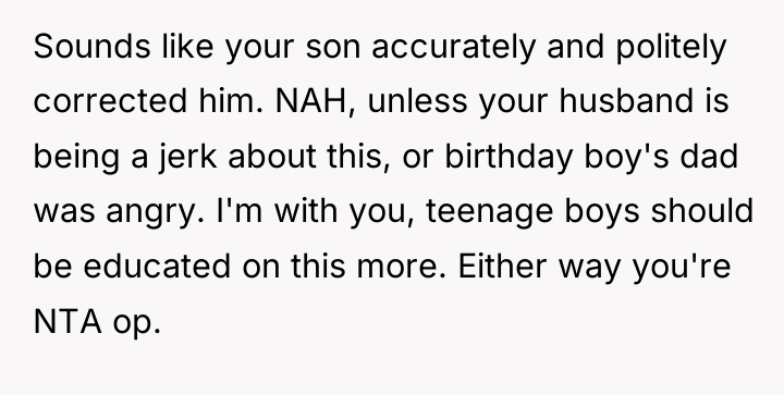 Sounds like your son accurately and politely corrected him. NAH,...