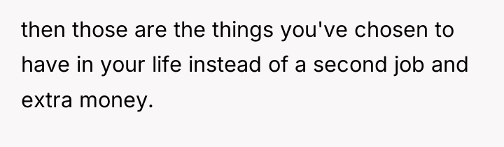 then those are the things you've chosen to have in...