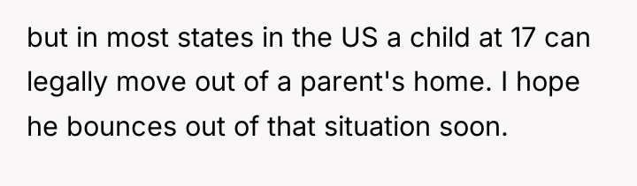 but in most states in the US a child at...