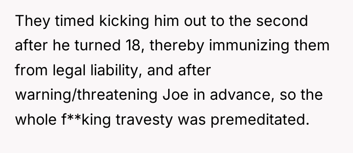 They timed kicking him out to the second after he...