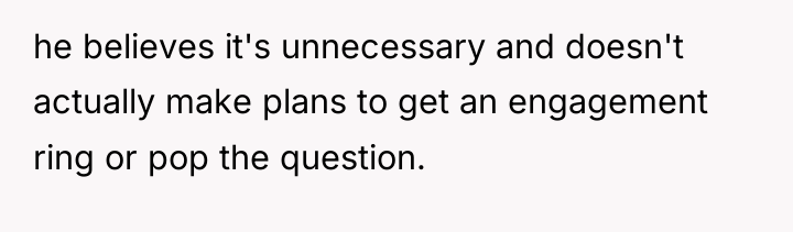 he believes it's unnecessary and doesn't actually make plans to...