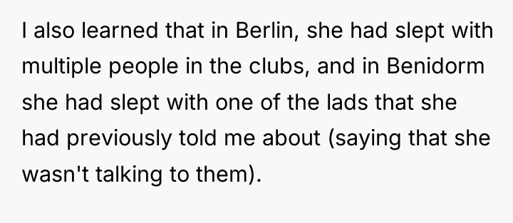 I also learned that in Berlin, she had slept with...