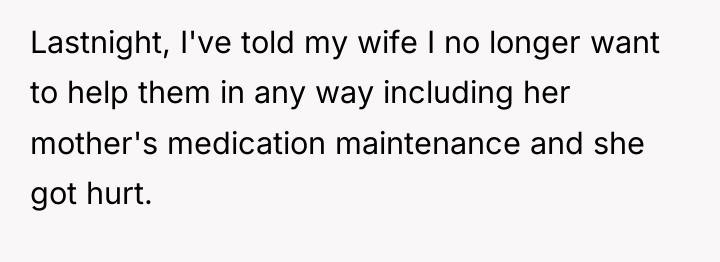 Lastnight, I've told my wife I no longer want to...