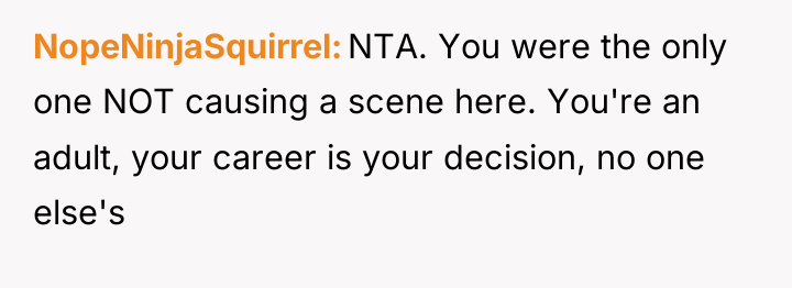 NopeNinjaSquirrel NTA. You were the only one NOT causing a...