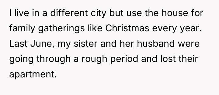 I live in a different city but use the house...