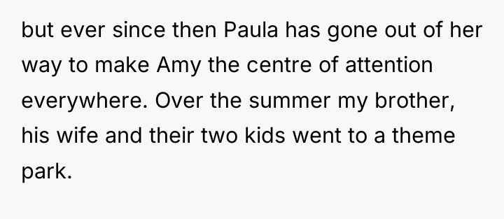 but ever since then Paula has gone out of her...