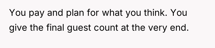 You pay and plan for what you think. You give...
