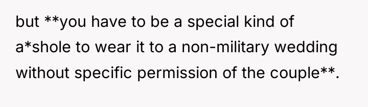 but **you have to be a special kind of a*shole...