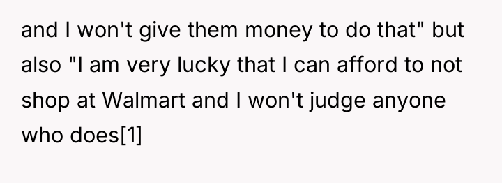 and I won't give them money to do that" but...