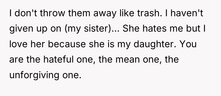 I don't throw them away like trash. I haven't given...