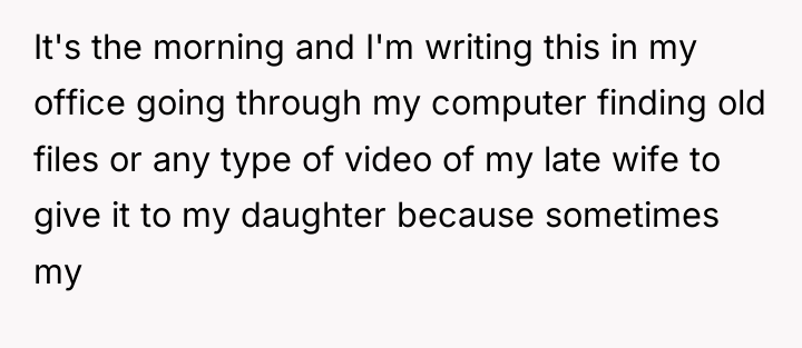 It's the morning and I'm writing this in my office...